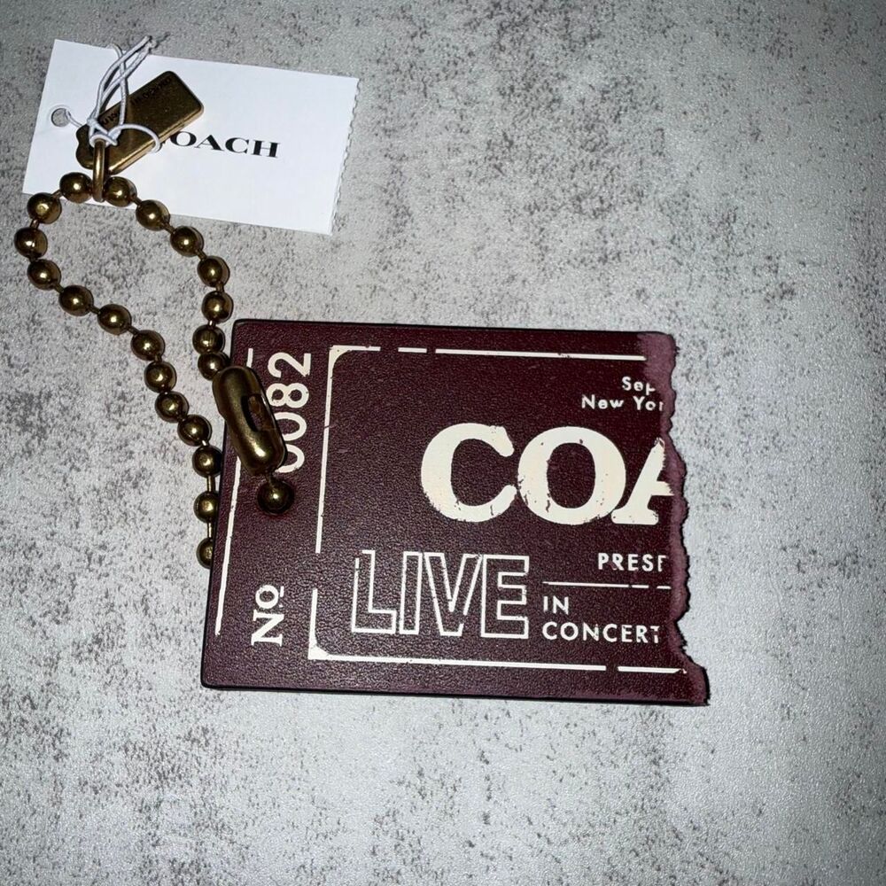 Coach Concert Ticket hangtag in Merlot - Picture 2 of 4
